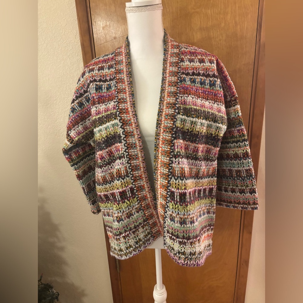 Anthropologie DRA Los Angeles YOKO Colorful Kimono /Cardigan Jacket - Picture 3 of 11